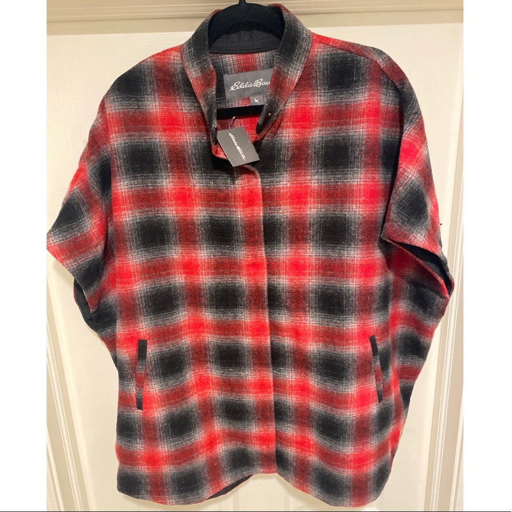 Eddie Bauer wool blend cape